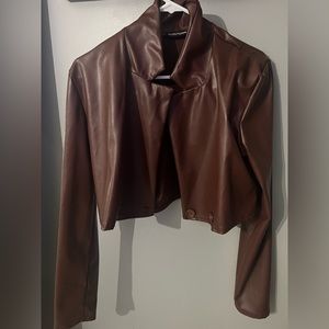 Leather blazer